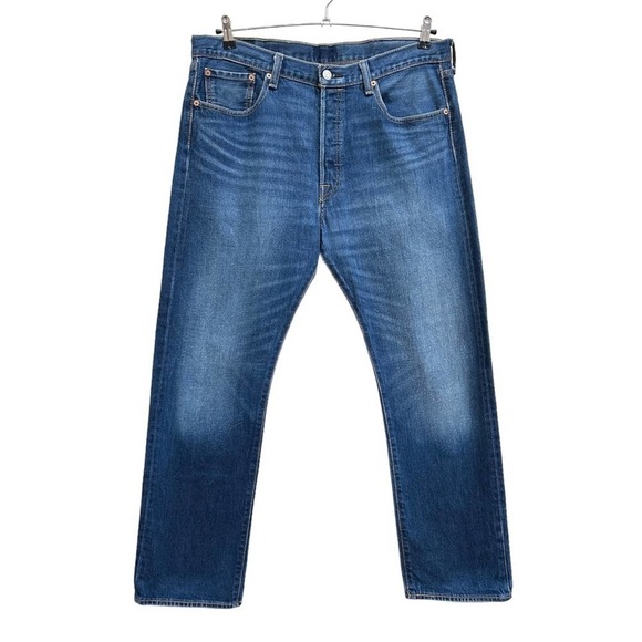 Levi's 501 Original Fit Button Fly Anchor Stretch Straight Jeans, Size 38x32 - Picture 1 of 10